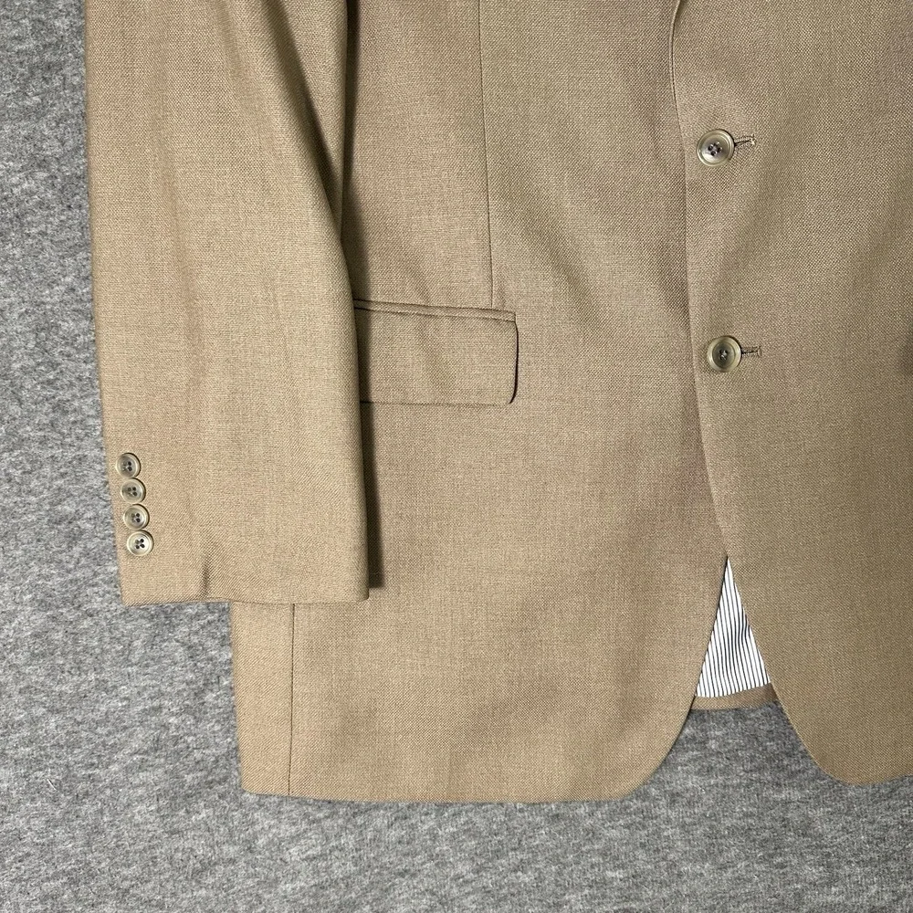 Croft & Barrow Sportcoat Mens 42L Reg Classic Fit Tan Brown 2 Button‎ Blazer